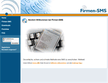 Tablet Screenshot of firmen-sms.de